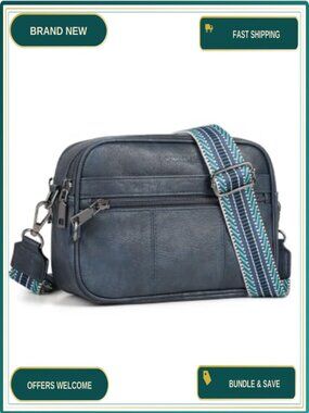 RFID Anti Theft Crossbody Bag Faux Leather Shoulder Purse